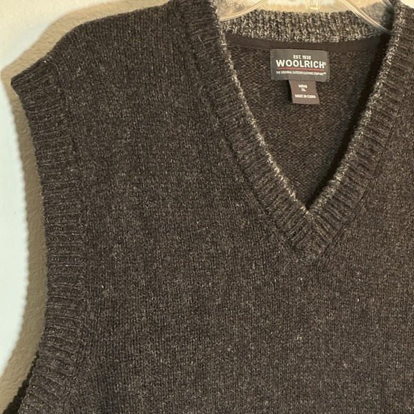Woolrich Other - Woolrich 9334 Mens Wool Sweater Vest Gray Size XL V-Neck Onyx Heather Gray